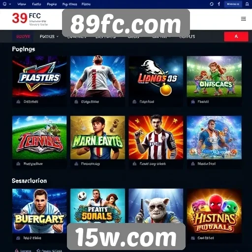 Principais jogos disponíveis na plataforma 89fc.com